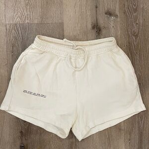 Pangaia Cream Off White Drawstring Shorts Size Small